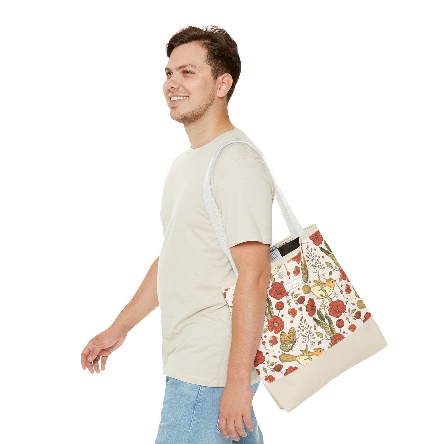 Tote Bag | Beach Tote | Gift for Her | Floral Tote Bag | Botanical Bag | Nature Lover Gift | Floral Design Bag | Gift bag