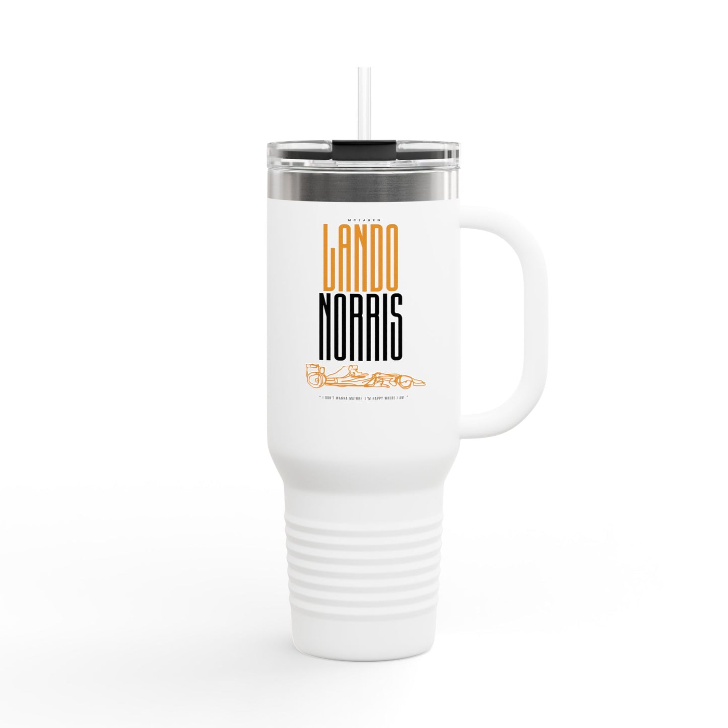 Lando Norris Insulated Travel Mug, 40oz Coffee Tumbler, Sporty Travel Mug, Gift for Him, F1 gift idea, f1 gift for her-him