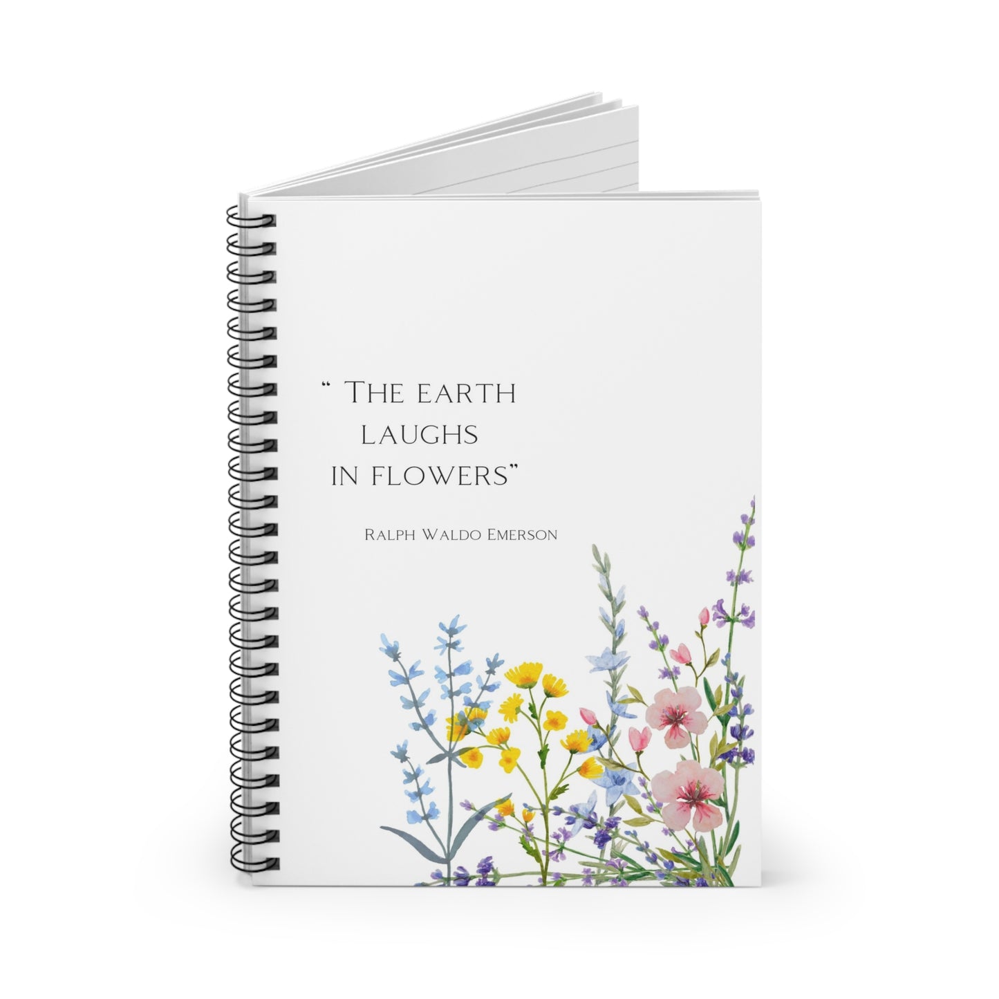 Spiral Notebook - Ruled Line - flowers