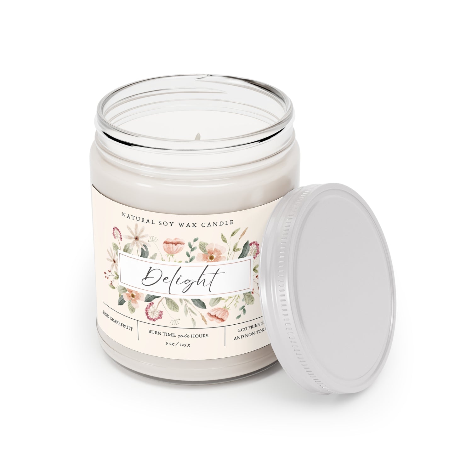 Scented Candles 9oz | Eco-friendly vegan candle gift|Scented Flower Candle| Gift Candle for the Holidays| Aromatic Candle|