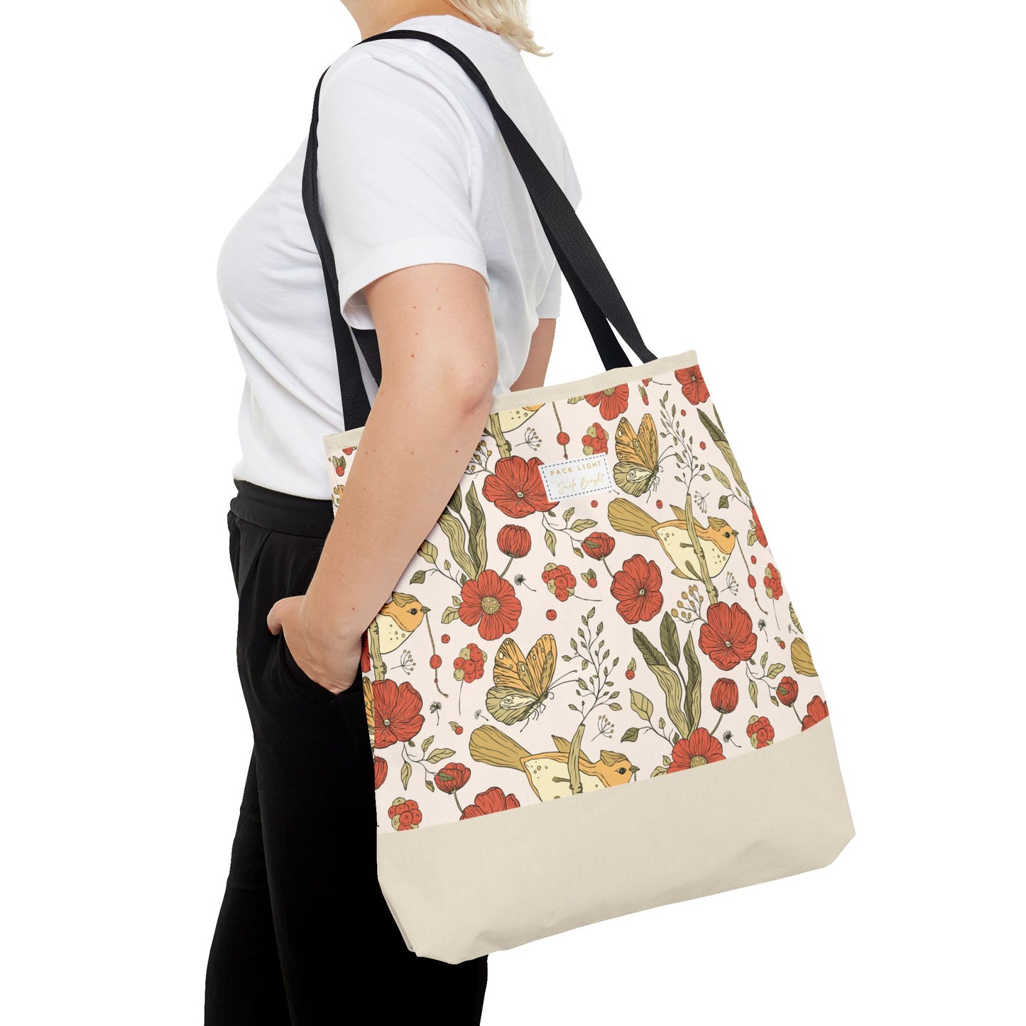 Tote Bag | Beach Tote | Gift for Her | Floral Tote Bag | Botanical Bag | Nature Lover Gift | Floral Design Bag | Gift bag