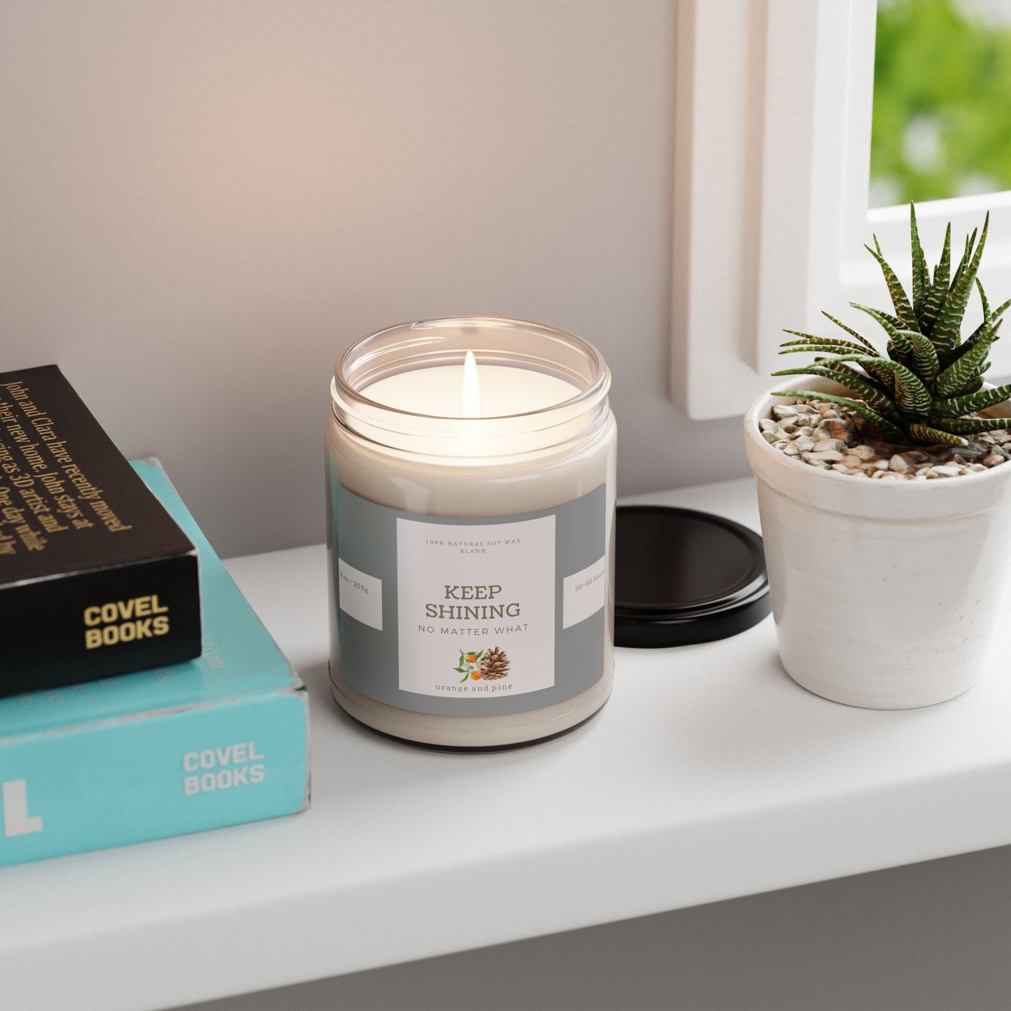 Scented Candle gift - orange and Pine - a cozy blend of orange spice, fir and pine with essential oils