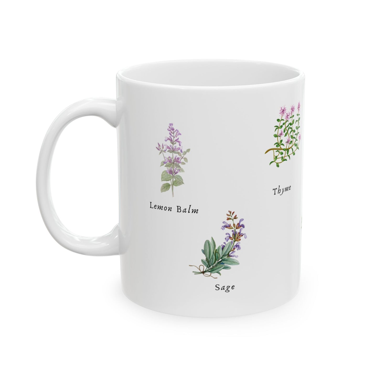 Ceramic Mug| Herbal Tea Mug|Tea Lovers Gift|Botanical Mug|Nature Inspired Mug| Holiday gift mug| Herbal Infusion Mug