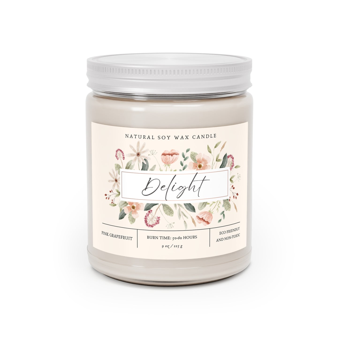 Scented Candles 9oz | Eco-friendly vegan candle gift|Scented Flower Candle| Gift Candle for the Holidays| Aromatic Candle|