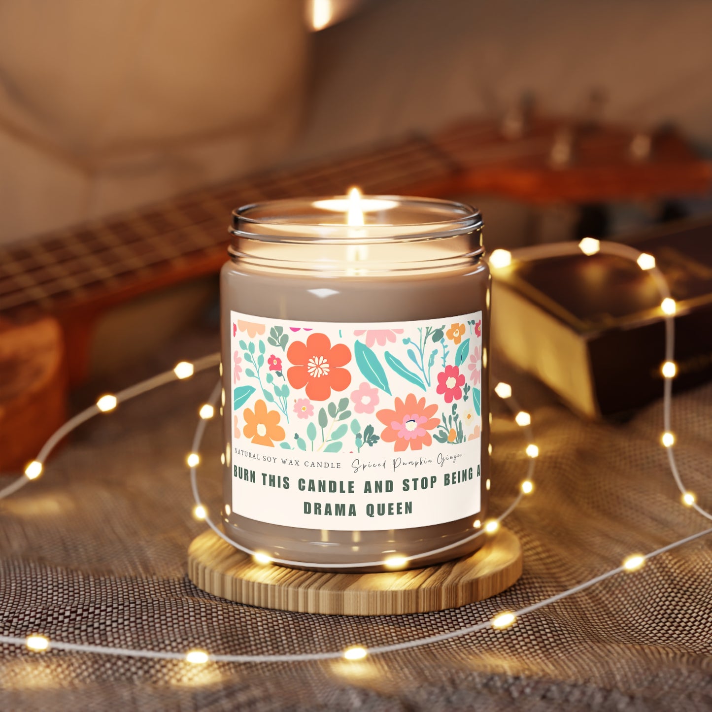 Scented Candles 9oz | Gift candle| Floral gift candle| Funny candle| Drama queen gift candle | Autumn candle