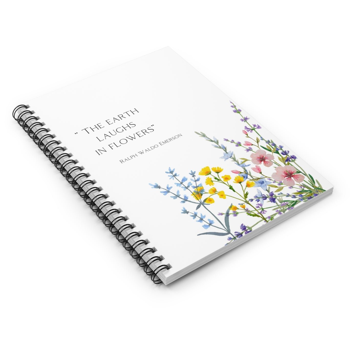 Spiral Notebook - Ruled Line - flowers