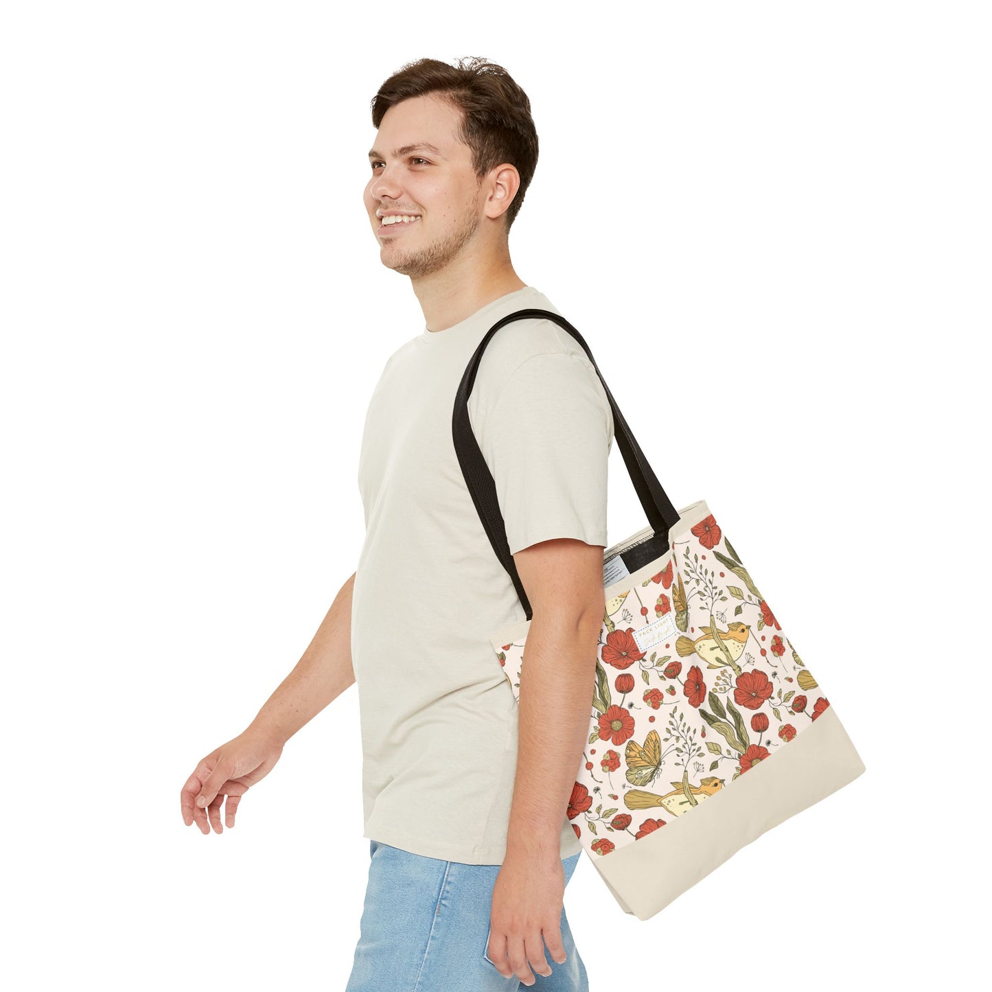 Tote Bag | Beach Tote | Gift for Her | Floral Tote Bag | Botanical Bag | Nature Lover Gift | Floral Design Bag | Gift bag