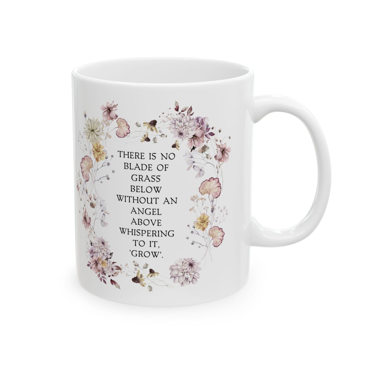 Ceramic Mug|Nature-inspired mug| Floral design mug|Botanical mug| Gift for mom|Plant lover gift| Holiday gift mug|Ceramic coffee mug|