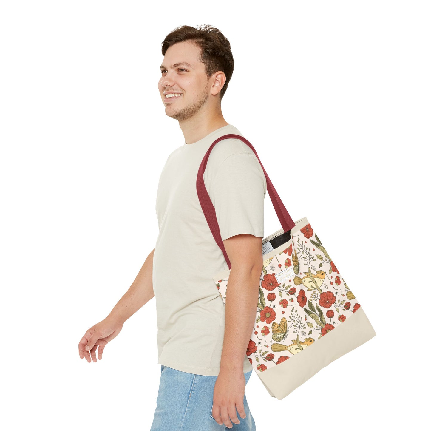 Tote Bag | Beach Tote | Gift for Her | Floral Tote Bag | Botanical Bag | Nature Lover Gift | Floral Design Bag | Gift bag