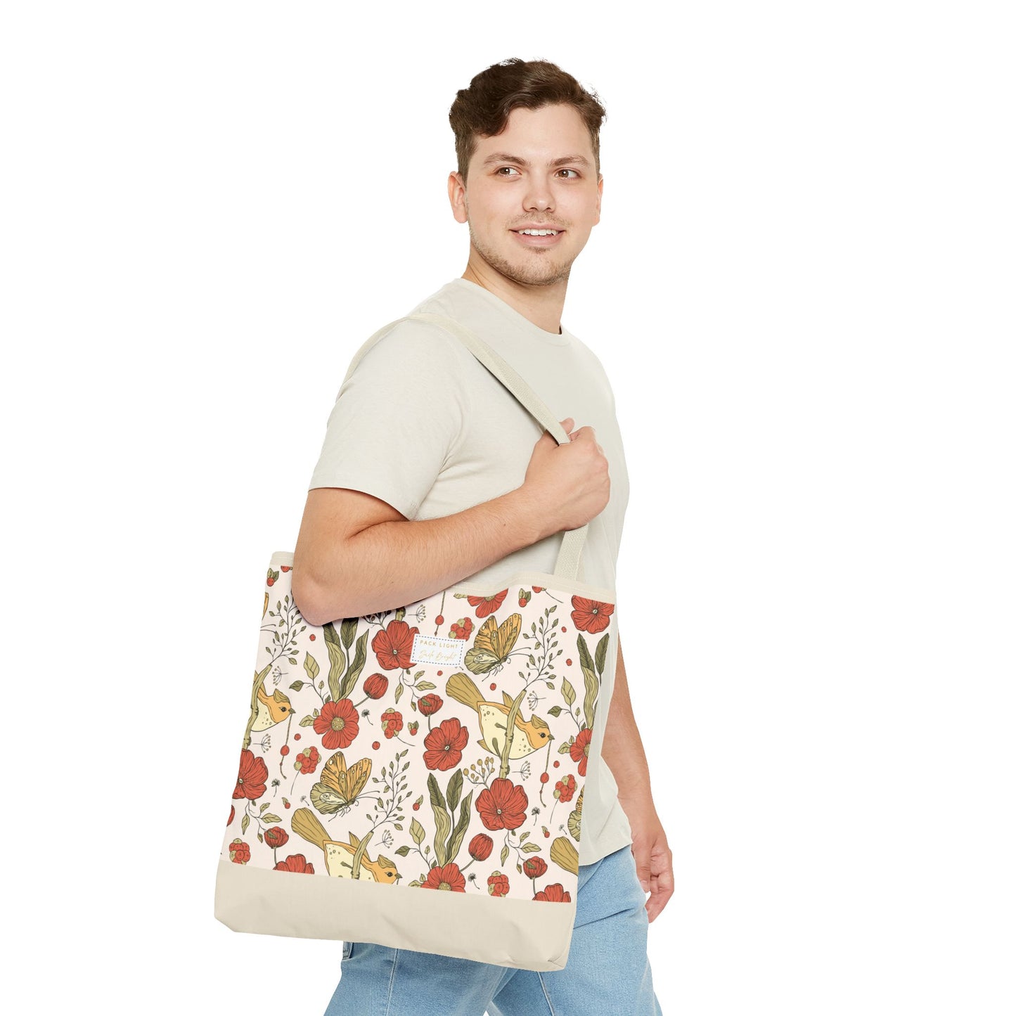 Tote Bag | Beach Tote | Gift for Her | Floral Tote Bag | Botanical Bag | Nature Lover Gift | Floral Design Bag | Gift bag