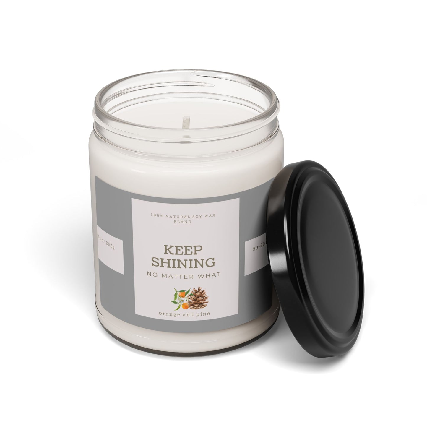 Scented Candle gift - orange and Pine - a cozy blend of orange spice, fir and pine with essential oils