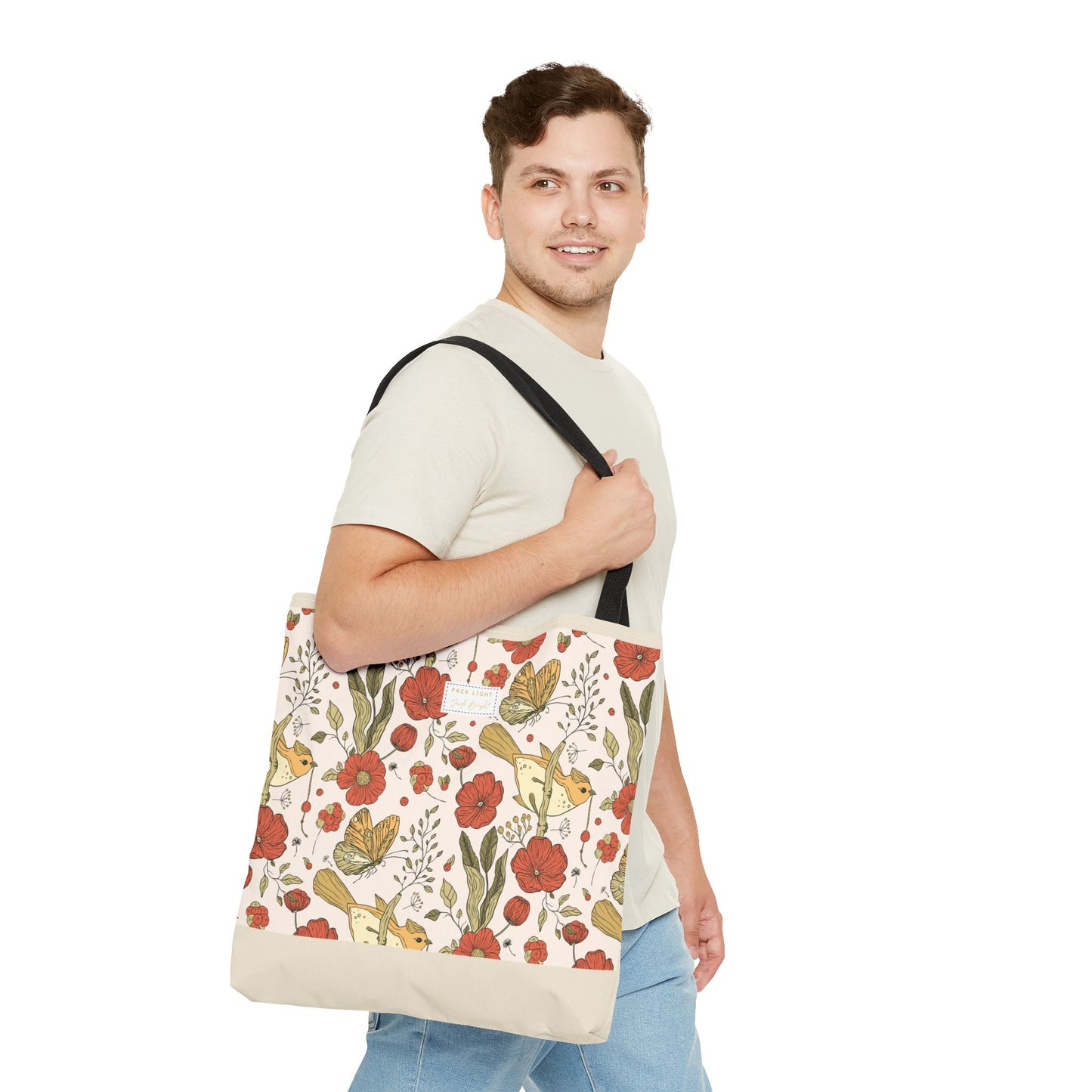 Tote Bag | Beach Tote | Gift for Her | Floral Tote Bag | Botanical Bag | Nature Lover Gift | Floral Design Bag | Gift bag