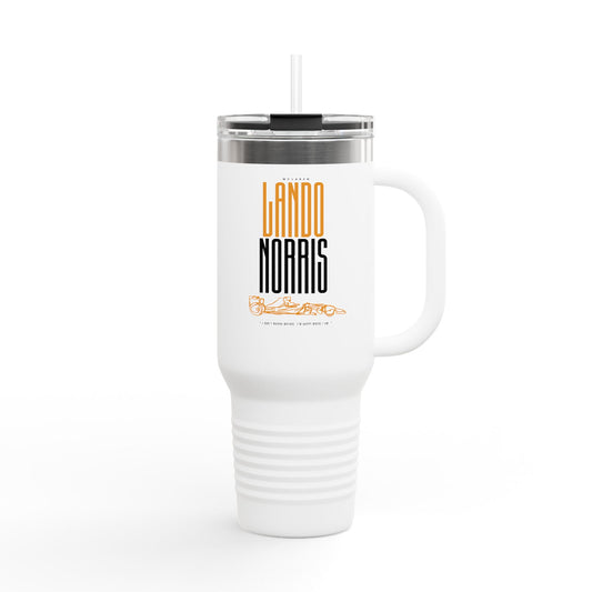 Lando Norris Insulated Travel Mug, 40oz Coffee Tumbler, Sporty Travel Mug, Gift for Him, F1 gift idea, f1 gift for her-him