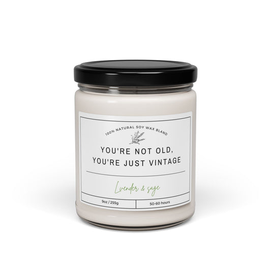 Funny Scented Soy Candle - White Sage & Lavender