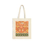 Cotton Canvas Tote Bag| gift bag|  Retro floral tote| Gift for her|  Floral design bag| Mother's day gift| Eco-friendly bag