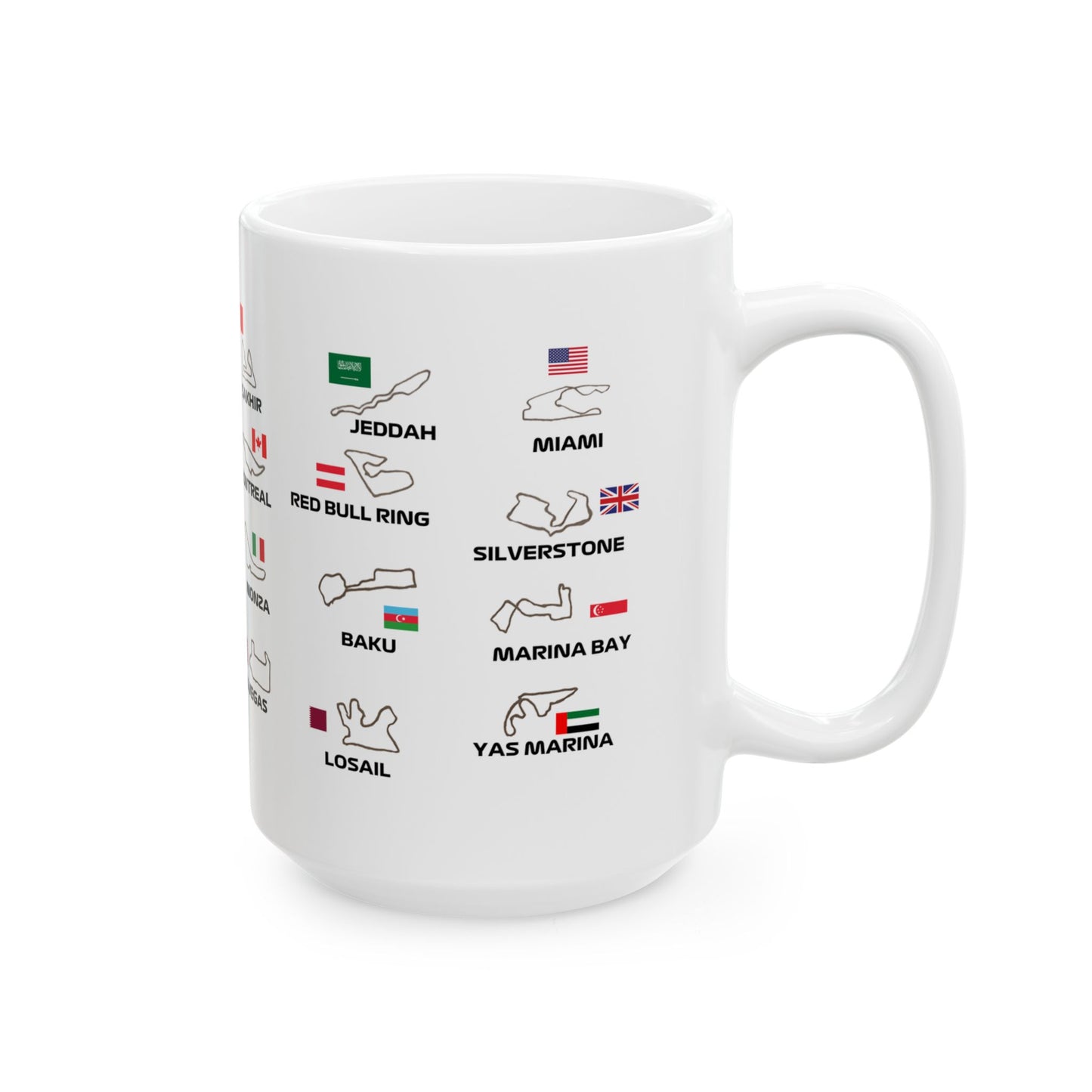 F1 Ceramic Mug| F1 Circuit Map Mug| Formula 1 Gift for Him| F1 Lover Gift| F1 Race Tracks 2025| Formula 1 Fan Merchandise| F1 Gift Idea