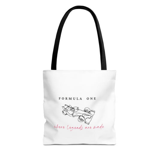 Formula One Tote Bag, Gift for Racing Fans, f1 gift for her- him, Eco-Friendly Bag, Everyday Use,   F1 Gift Idea, F1 Lover Gift|
