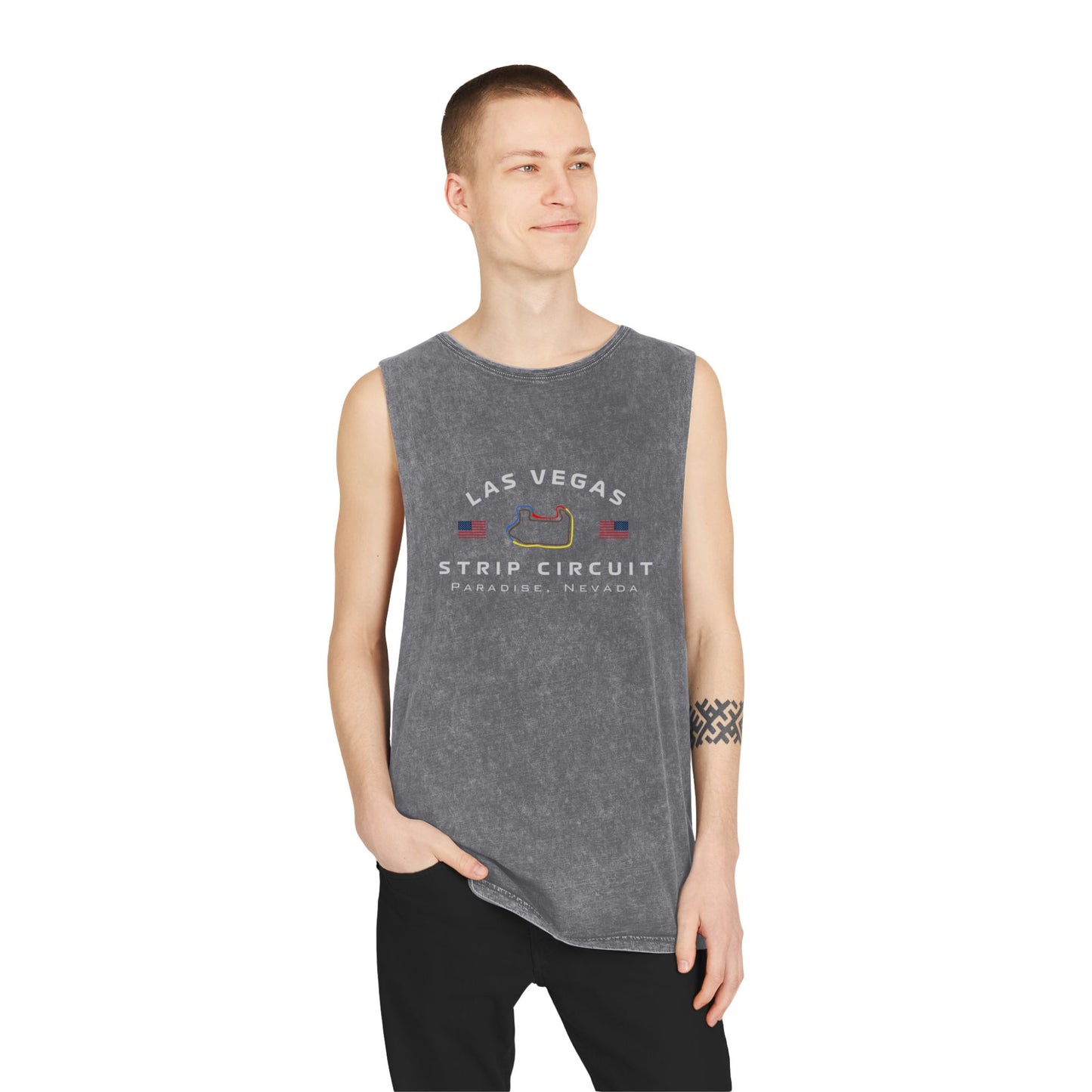 F1 shirt | Vegas Strip Circuit Stonewash Tank Top| F1 gift|  Casual Wear | F1 Gift for her- him |  F1 Fan Gift|  F1 Gift Idea|