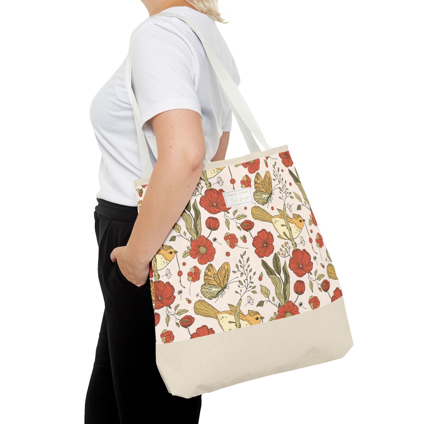 Tote Bag  | Beach Tote | Gift for Her | Floral Tote Bag | Botanical Bag | Nature Lover Gift | Floral Design Bag | Gift bag