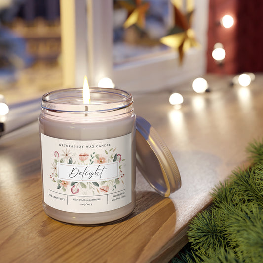 Scented Candles 9oz | Eco-friendly vegan candle gift|Scented Flower Candle| Gift Candle for the Holidays| Aromatic Candle|