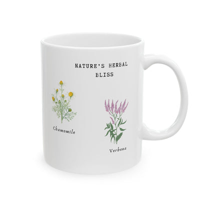 Ceramic Mug| Herbal Tea Mug|Tea Lovers Gift|Botanical Mug|Nature Inspired Mug| Holiday gift mug| Herbal Infusion Mug