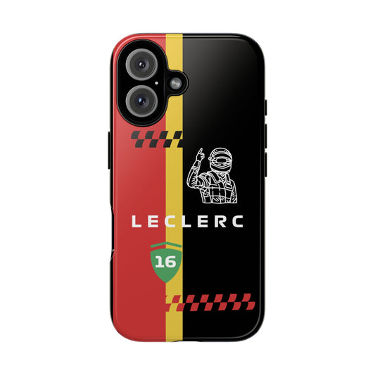 Racing Phone Case for Formula 1 Fans, Tough Cases with Leclerc Design, F1 Gift for Fans, Charles Leclerc fan gift