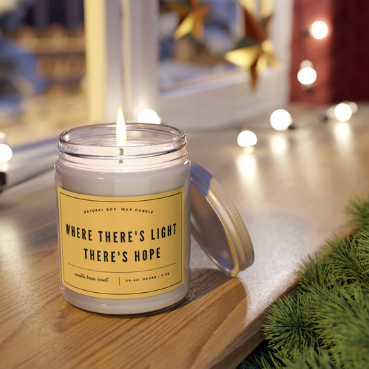 Scented Candles 9oz | Vanilla gift candle | Glow with hope candle gift.