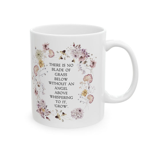 Ceramic Mug|Nature-inspired mug| Floral design mug|Botanical mug| Gift for mom|Plant lover gift| Holiday gift mug|Ceramic coffee mug|