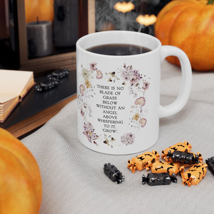 Ceramic Mug|Nature-inspired mug| Floral design mug|Botanical mug| Gift for mom|Plant lover gift| Holiday gift mug|Ceramic coffee mug|