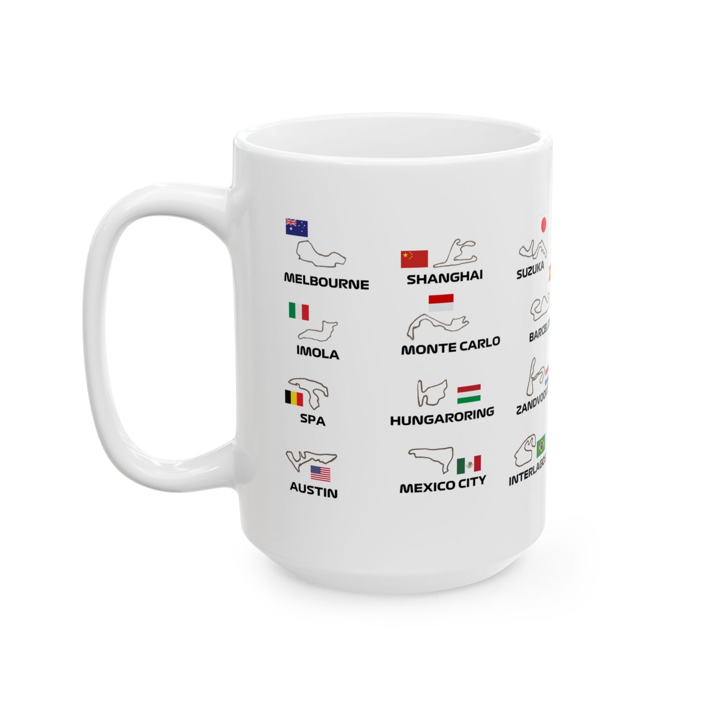 F1 Ceramic Mug| F1 Circuit Map Mug| Formula 1 Gift for Him| F1 Lover Gift| F1 Race Tracks 2025| Formula 1 Fan Merchandise| F1 Gift Idea